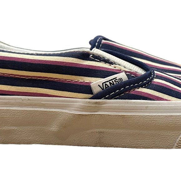 Vans Striped Slipped-on Sneakers, Size 7.5, Excellent Used Condition - Picture 7 of 8